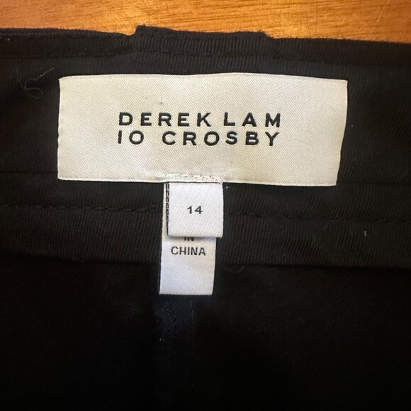 Derek Lam 10 Crosby Black High-Waisted Sailor Pants W/ Gold Buttons Size 14 - Picture 6 of 9